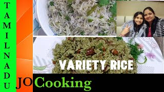 2  Lunch box recipe#Cabbage rice#Coriander rice#Variety rice by TAMILNADU JO COOKING