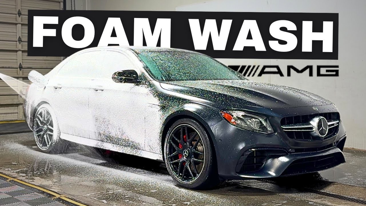 Mercedes Benz E63s AMG - Exterior Auto Detailing Foam Wash (ASMR)
