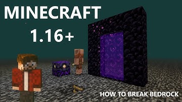 How To Break Bedrock In Minecraft 1.16.1
