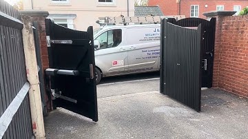 J&A Security Systems BFT Phobos A25 double automatic electric gate system in Exeter