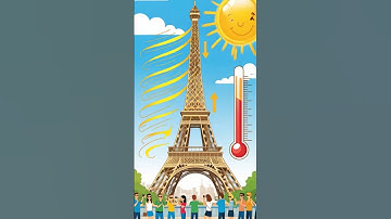 The Eiffel Tower Grows in Summer! #shorts #ytshorts #viralvideo #fyp #france #eiffeltower