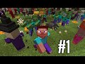 FIGHT WITH ALL MOBS OR ENEMIES [ Minecraft #1 ]