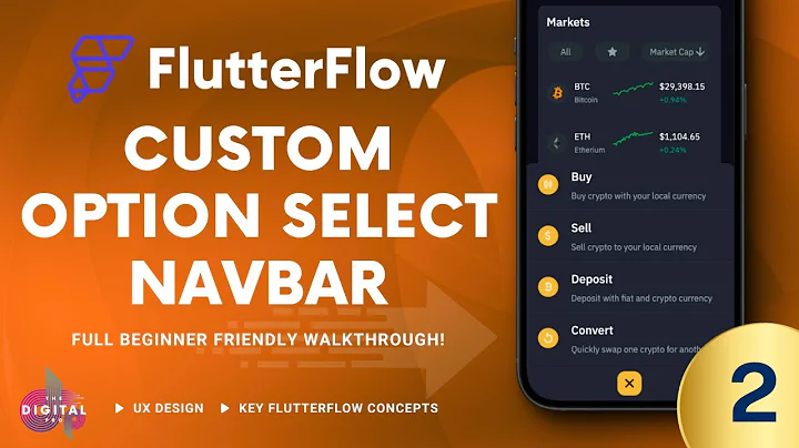 Building a Custom Options Select Navbar in #FlutterFlow - Full Walkthrough - Part 2