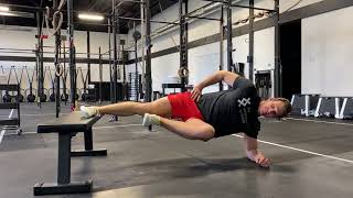 Top Leg Side Plank on Bench