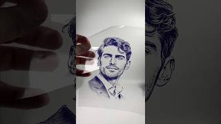Stencil foundation for a masterclass in portrait realism📐✨ #drawing_complex #tattoo