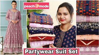 Party wear Kurta Set Haulð¥Peachmode Haul✨Kurta Palazzo Dupatta Set HaulðDesigner Suit Set Review