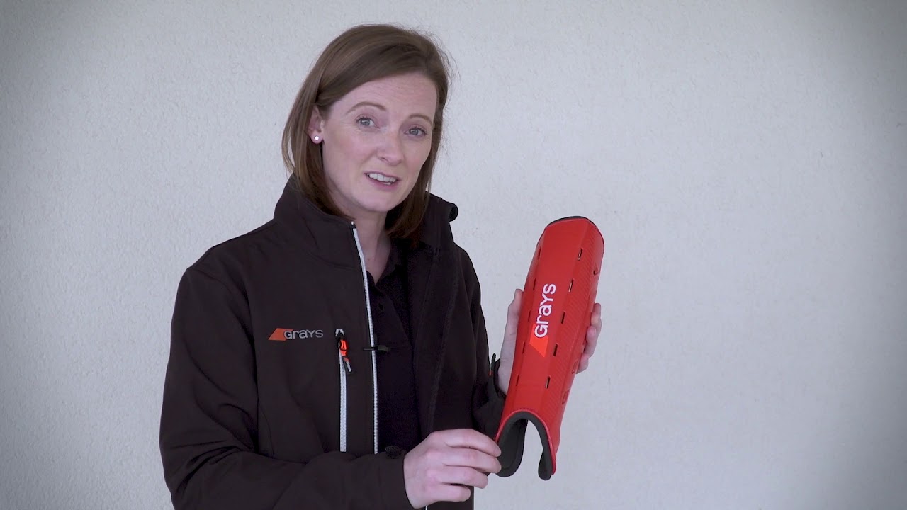 GRAYS G600 Hockey Shinguards - Red/Black, Lightweight Polymer Shell With Ventilation (Size XX Small)-525204