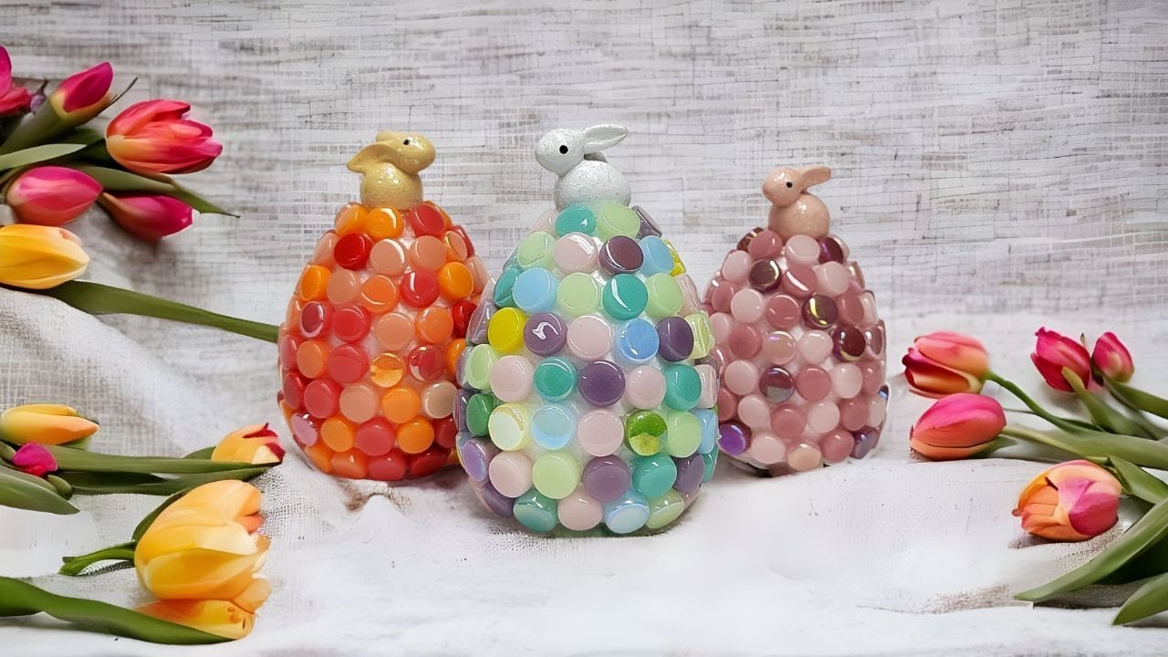 Colorful Easter eggs, 3 pcs, DIY