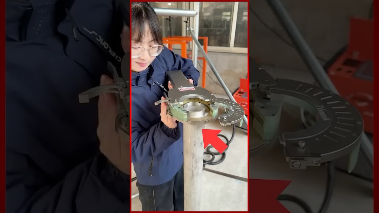 How Does This Machine Weld a Perfect Circle? 🤯 #shorts #welding #engineering