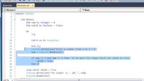 Simple range and data validation using try catch
