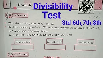 Practice set 22 class 6th Maths | Divisibility Test