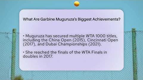 What Are Garbine Muguruza