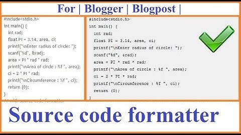 source code formatter for blogpost blogger