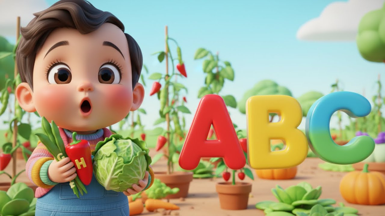 Colorful Veggies ABC Adventure | Nursery Rhymes & Baby Songs for Toddlers | Learn ABC & Healthy Food