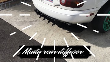 Miata rear diffuser install/ car update