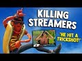 Killing Twitch Streamers #7 - Fortnite Battle Royale (FUNNY REACTIONS)