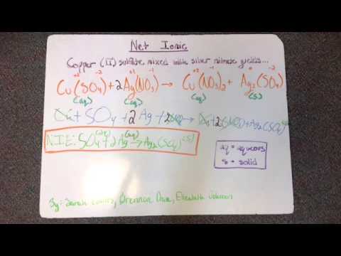 copper equation sulfate nitrate ionic ii silver mixed