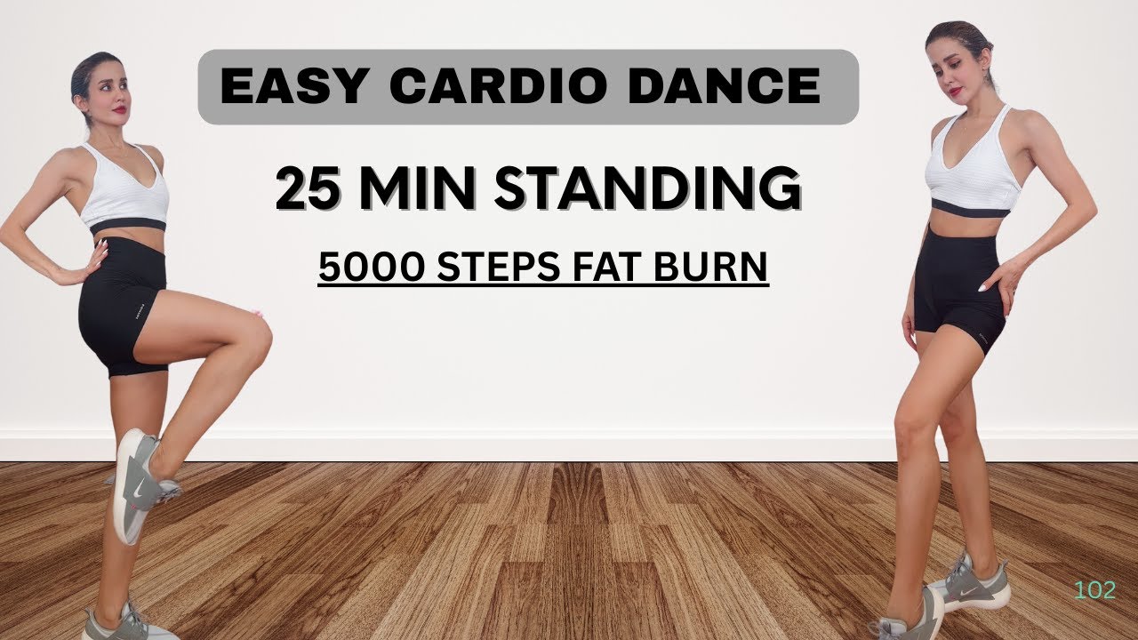 Get Fit Fast With This Easy Cardio Dance Walk! 25 Min Standing Fat Burn 🔥 + 5000 Steps Energy Boost