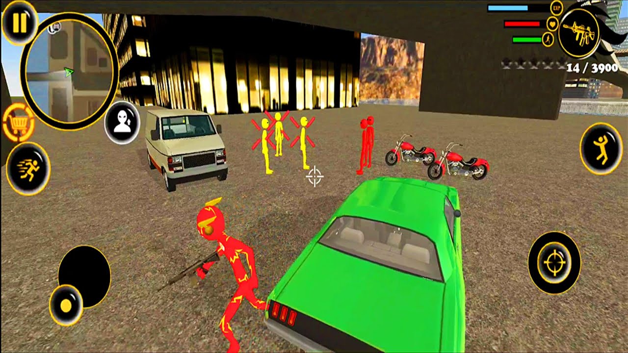 Flash Speed Stickman Rope Hero Vegas Crime Simulator