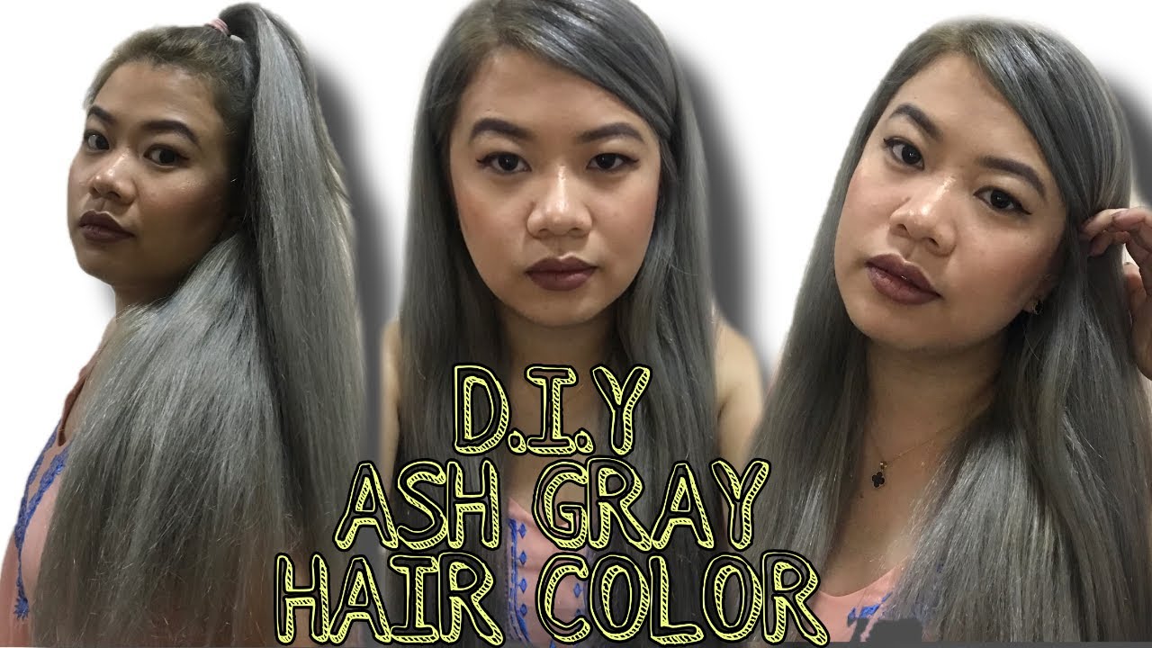 D.I.Y Ash Gray Hair Color At Home Tutorial | Blonde To Ash Gray | Bleaching  And Hair Dye | Grey Hair - Youtube