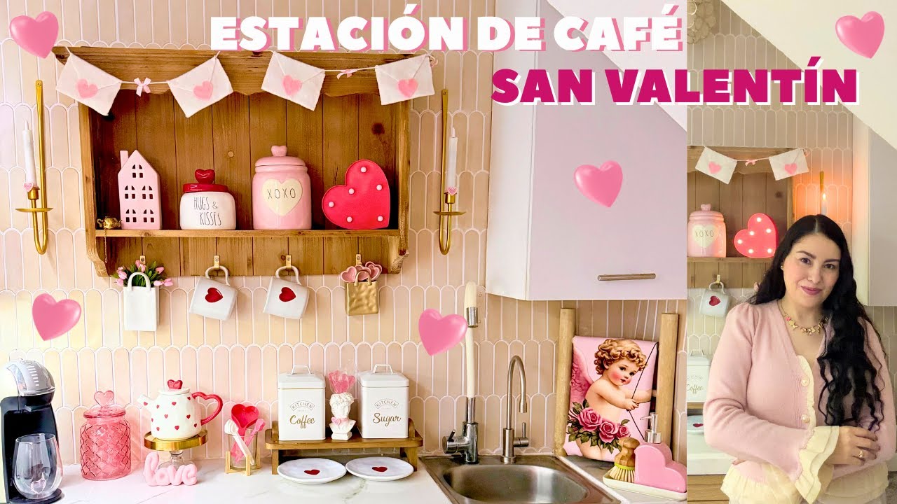 Estación de café para San Valentín