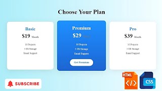 how to create a clean and professional Pricing Card using just HTML and CSS!