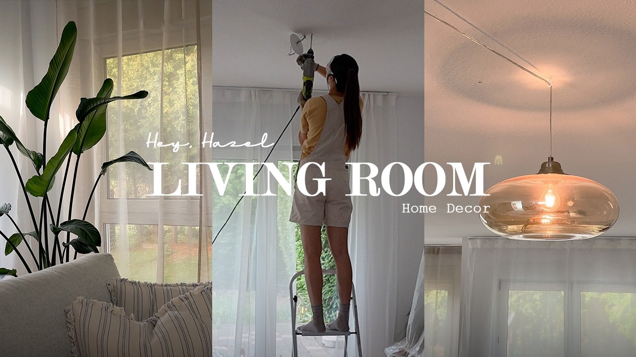 신혼집 거실 셀프인테리어 🛋️ 이케아 가구조립 + 천장 조명교체 = 화이트우드 감성 인테리어 🤍🪵HOME DECOR