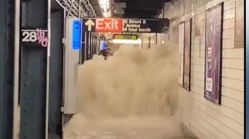 CAUGHT ON VIDEO: Historic flooding in NYC sparks state of emergency