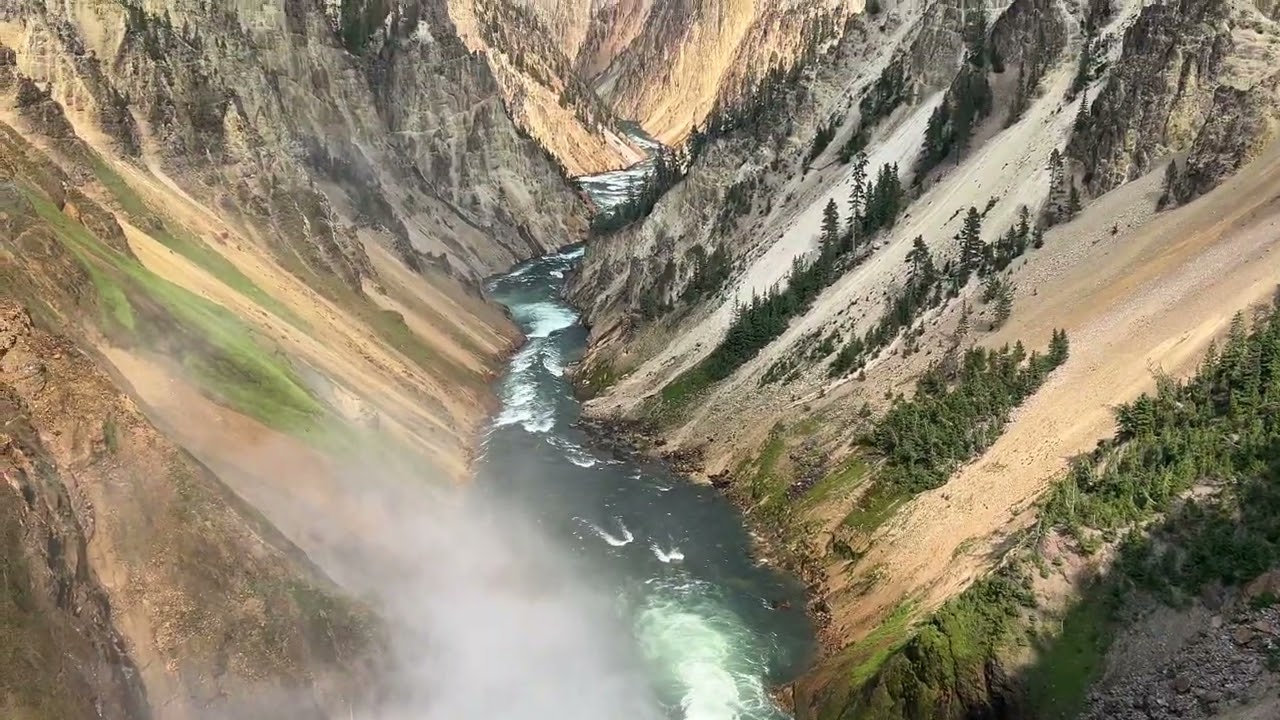 Brink of the Lower Falls. Yellowstone national Park. Wyoming. United States of America.
