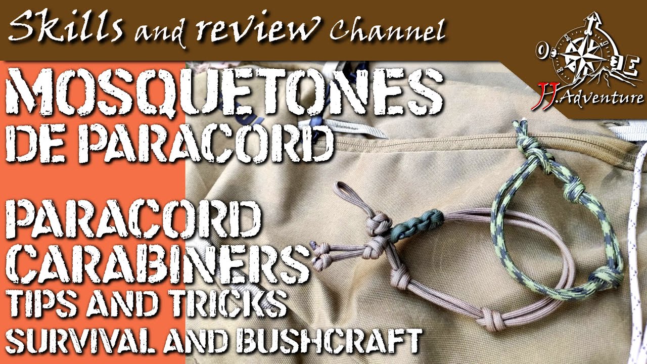 Paracord Carabiners Mosquetones de Paracord Backpacking TRICKS