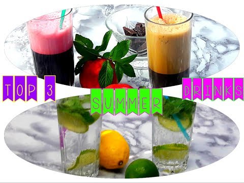 top-3-non-alcoholic-summer-drinks-making-in-5-minutes---ice-drinks-recipes-tutorial