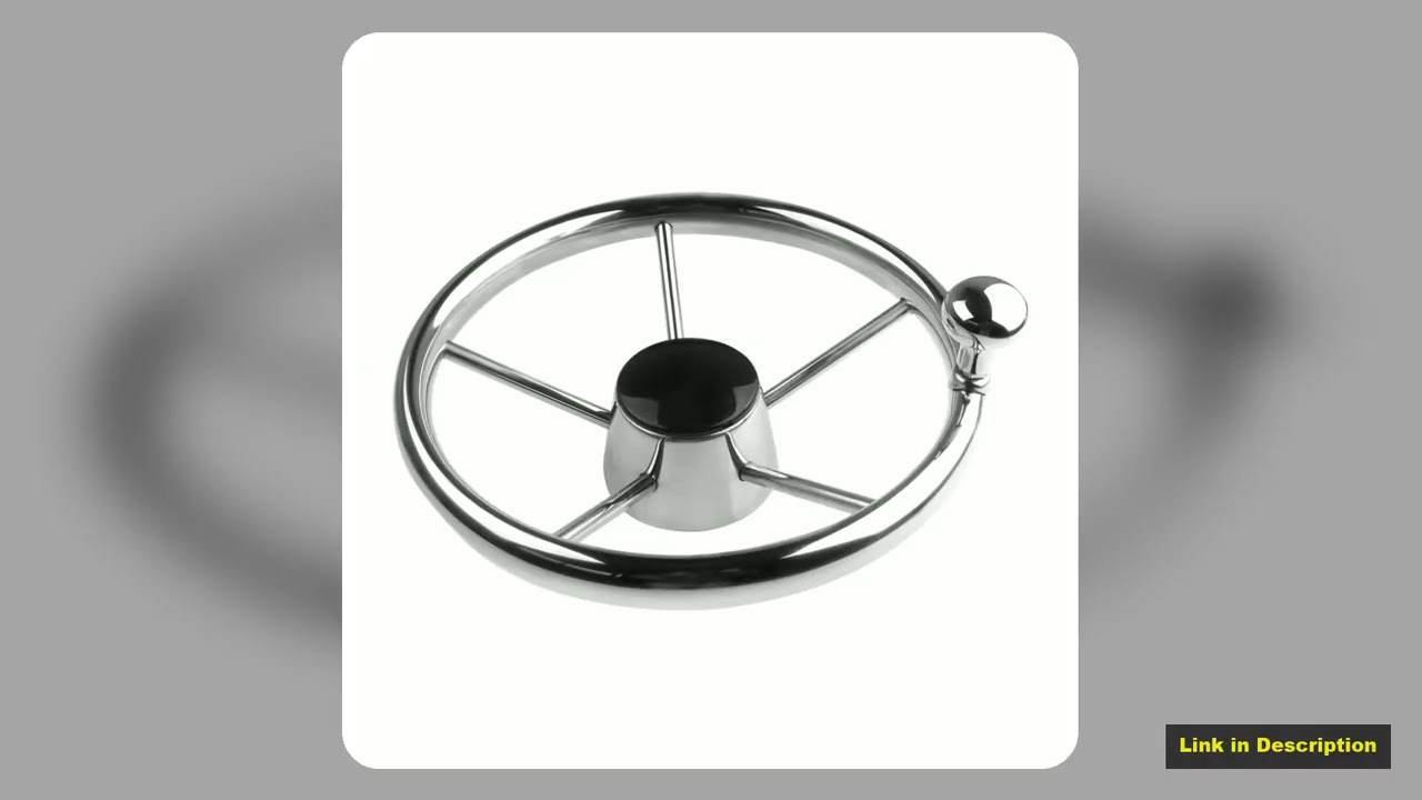 Boat Accessories Steering Wheel With knob Stainless Steel 5 Spoke 25 Degree 11 For Marine Yacht Use
