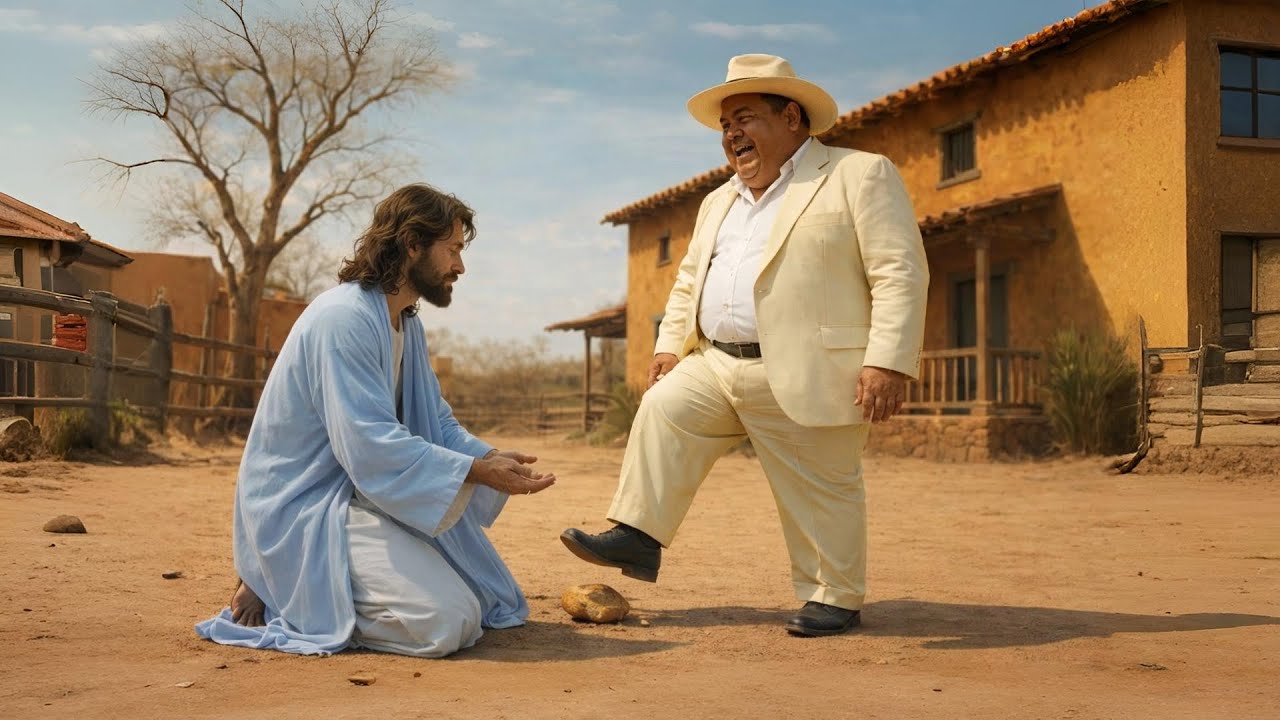 COMA DO CHÃO! CORONEL PISOTEOU NA COMIDA DE UM HOMEM FAMINTO... SEM SABER QUE ERA JESUS