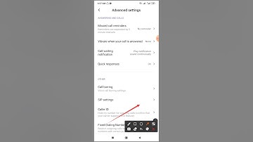 Only for SIP call setting on redmi note 8