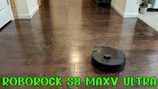 Roborock S8 MaxV ULTRA Hard Floor Pickup Test - Robot Vacuum &amp; Mop