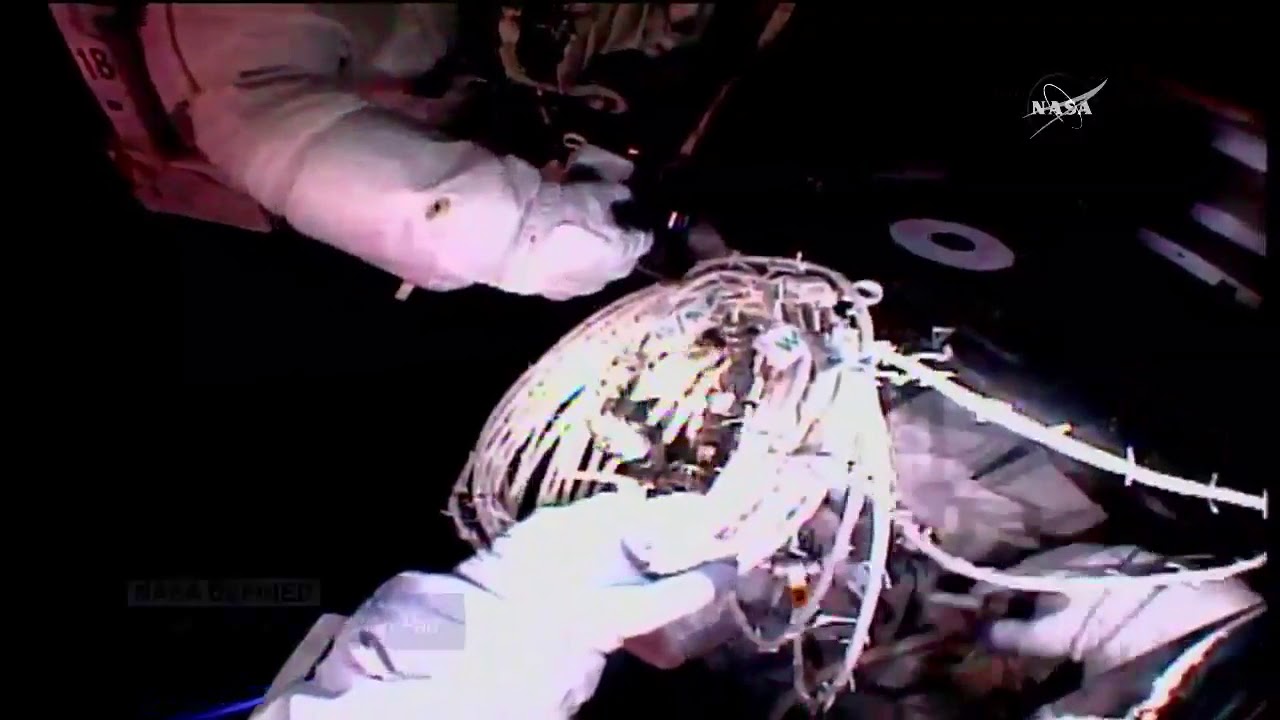 Spacewalkers Ricky Arnold and Drew Feustel
