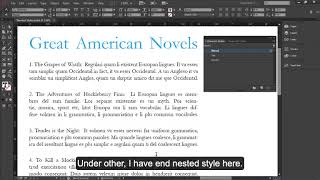 Work with Nested Styles in InDesign cc