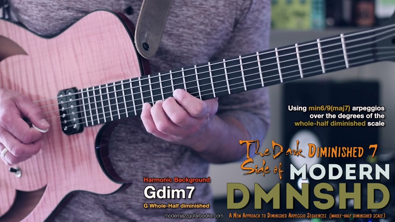Modern Diminished Phrasing - Using min(maj7) arpeggios within the "Whole-Half" Diminished Scale