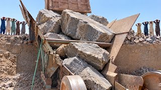 Top Big Rock Crusher Machinea Giant In Actionbig Rocks Crushinga Powerful Process