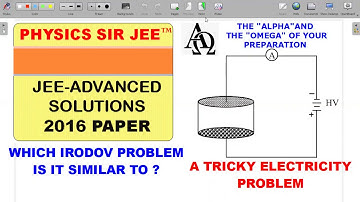 JEE ADVANCED PHYSICS 2016 | ALPHA AND OMEGA |VIDEO SOLUTIONS   CHARGED BALLS CURRENT BETWEEN PLATES