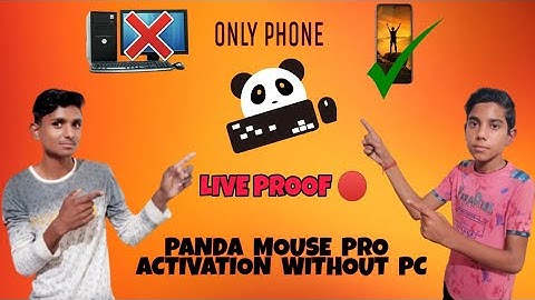 PANDA MOUSE PRO ACTIVATION WITH PHONE/पांडा माउस प्रो को फोन से कैसे एक्टिवेट करें /without PC