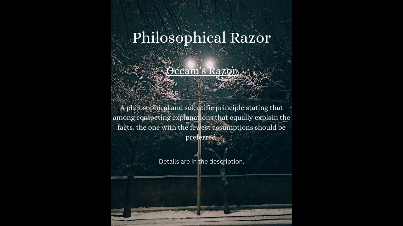 #Occam’sRazor #PhilosophicalRazor #razor of the #day #post #youtube #shorts #reels #2026 #feed #May