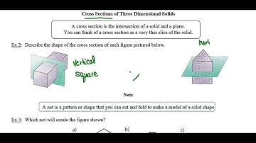 Prisms, Cross Sections & Nets