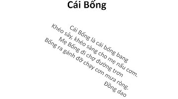 Lớp 1 Tuần 26 Tập đọc Bài CÁI BỐNG