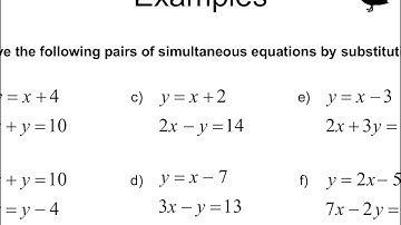 Year 10/11 simultaneous equations intro video part 2