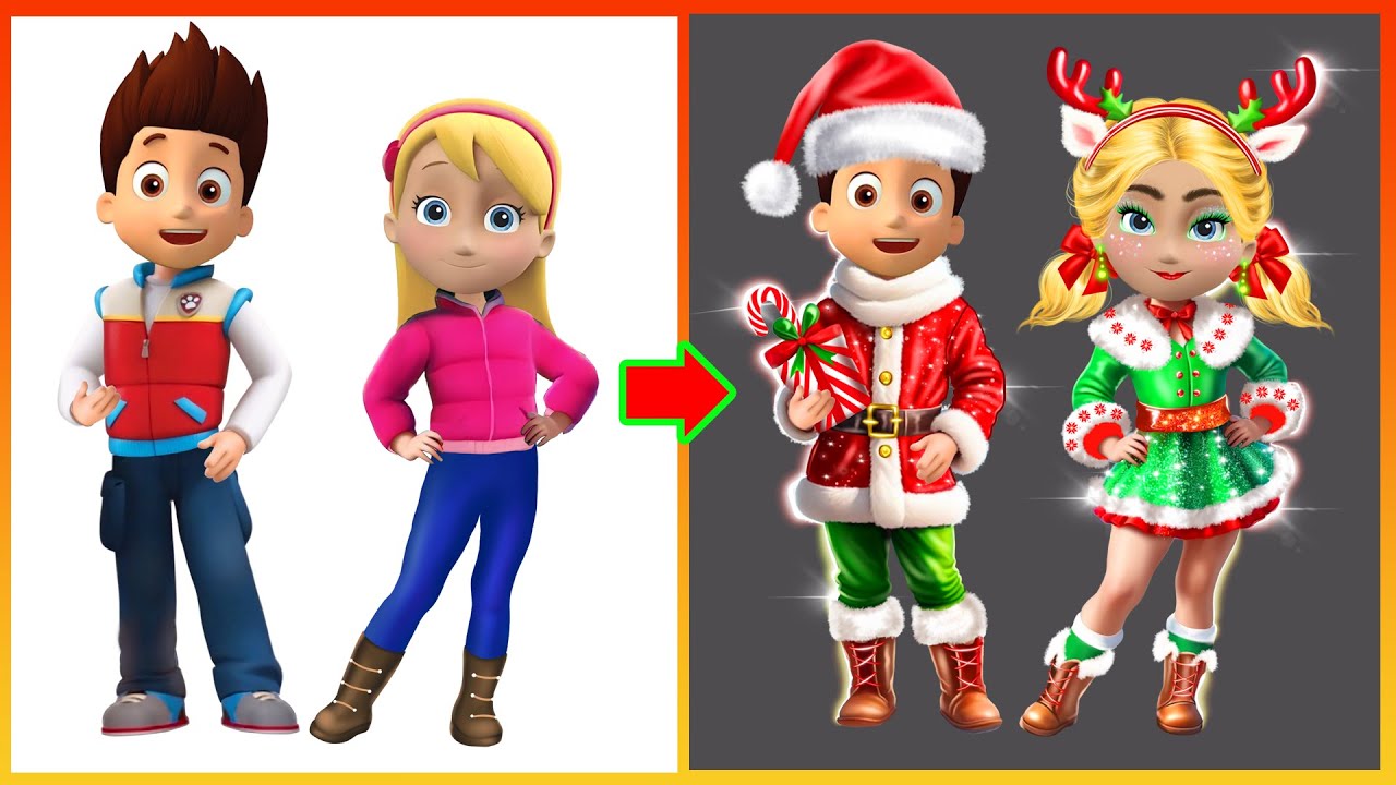 Ryder Katie Paw Patrol GLOW UP In Noel 2025 - Rescue Paw Patrol Christmas