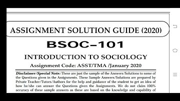 BSOC 101 Ignou Solved Assignment