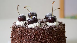 🔥1분만에 체리초코케이크 만들기 Make cherry chocolate cake in 1 minutes🔥