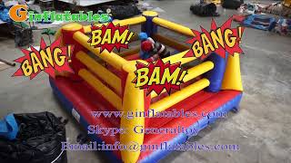  Ding Ding Inside The Inflatable Bounce Boxing Ring Showdown 
