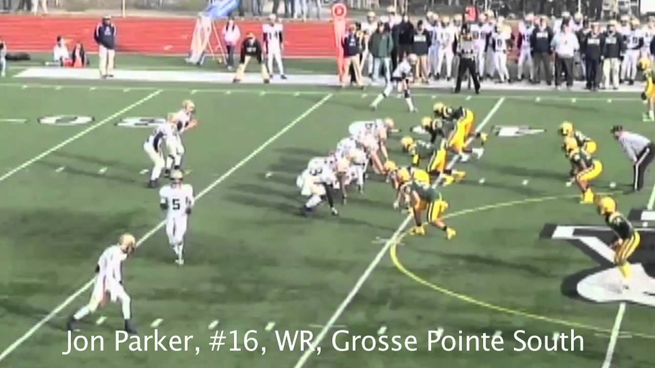 Jon Parker #16 - WR/K/DB Grosse Pointe South Junior Highlights